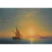 Maalauksen jäljennös Auringonlasku Ischian yli - Ivan Konstantinovich Aivazovsky