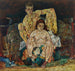 Pariskunta ihmisiä kyykyssä, La Famille - Egon Schiele — näkymä teoksesta