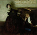 romanttisesta pariskunnasta istumassa pianon lähellä - Dean Cornwell — näkymä teoksesta