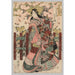 Maalauksen jäljennös Courtesan - Kitagawa Utamaro