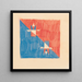 Croquis divers pour dessus de table incrustés Design avec motif cubique rouge et bleu - Winold Reiss — teoksen seinäesittely