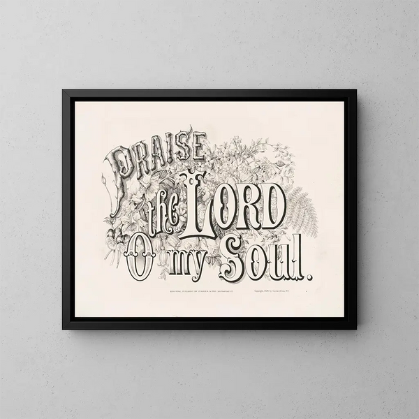 Loue le Seigneur, ô mon âme - Currier & Ives — kehystetty taideteos seinällä