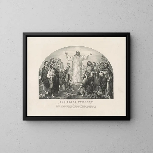 Le grand commandement - Currier & Ives — kehystetty taideteos seinällä