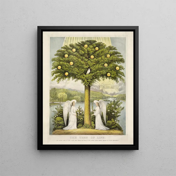 Currier Ives - The tree of life on either side of the river was there the tree of life which bare twelve manner of fruitsRev ch XXII2.webp