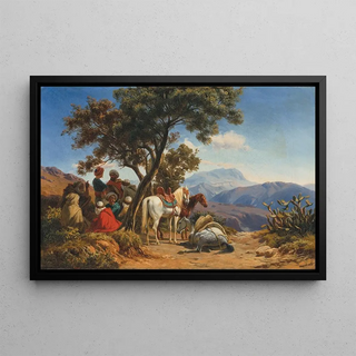 Curt Grolig - Arab horseman in the mountains.webp