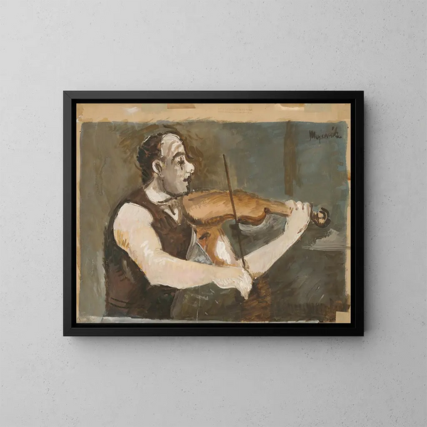 Fiddler gitan sur le dos - Cyprian Majernik — kehystetty taideteos seinällä