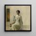 Dame avec un Masque - Thomas Wilmer Dewing — kehystetty taideteos seinällä