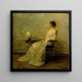 Dame en blanc n° 2 - Thomas Wilmer Dewing — kehystetty taideteos seinällä