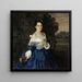 Dame en bleu - Portrait of YeM Martynova - Konstantin Andreevich Somov — kehystetty taideteos seinällä