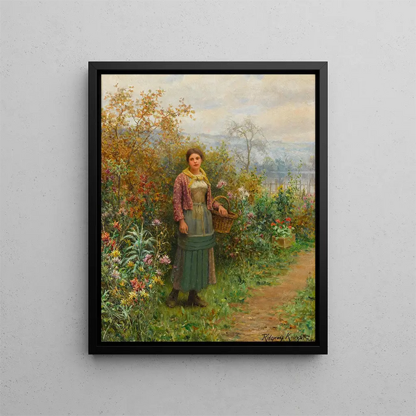 Hetken tauko - Daniel Ridgway Knight — kehystetty taideteos seinällä
