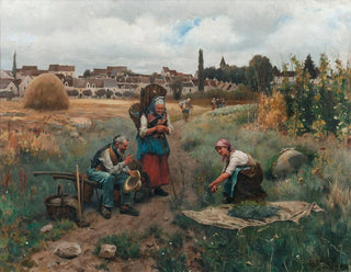 Un moment de repos - Daniel Ridgway Knight — näkymä teoksesta