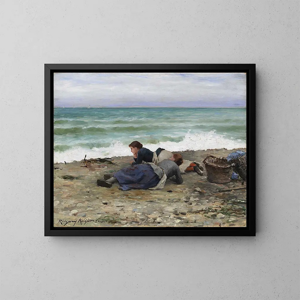 Marée haute à Étretat - Daniel Ridgway Knight — kehystetty taideteos seinällä