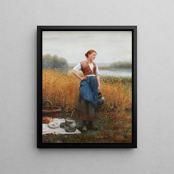 Lounastauko - Daniel Ridgway Knight — kehystetty taideteos seinällä