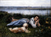 Rêverie-maalaus - Daniel Ridgway Knight — näkymä teoksesta