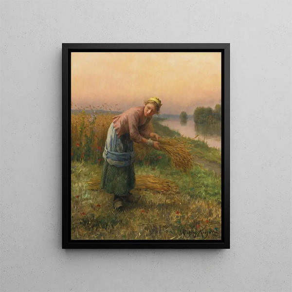 Le Glaneur - Daniel Ridgway Knight — kehystetty taideteos seinällä
