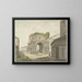 L'arc de Janus quadrifons et une partie de S Giorgio in Velabro à Rome - Daniël Dupré — kehystetty taideteos seinällä