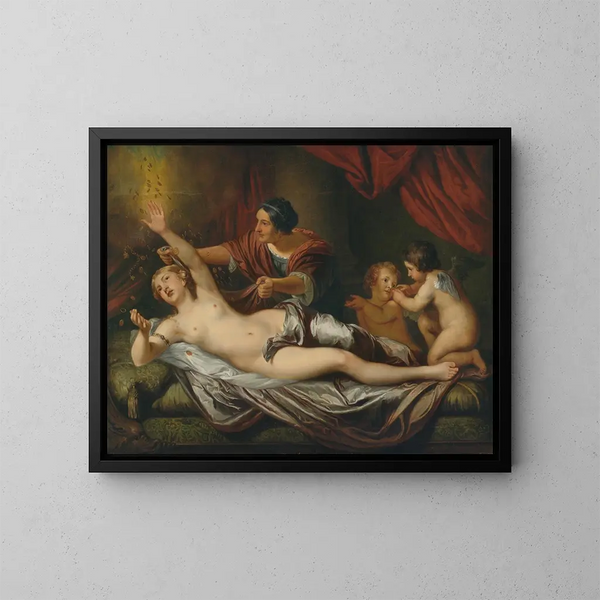 Danaë-maalaus - Daniel Mijtens le Jeune — kehystetty taideteos seinällä