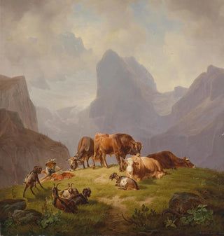 Dans l'alpage - Friedrich Voltz