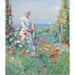 Maalauksen jäljennös Puutarhassa (Celia Thaxter puutarhassaan) - Childe Hassam