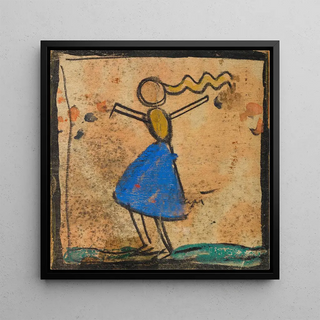 Danseuse avec jupe bleue - Egon Schiele