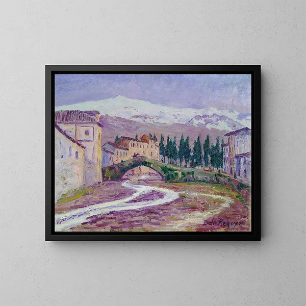 Sierra Nevada - Darío de Regoyos — kehystetty taideteos seinällä