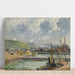 Maalauksen jäljennös Darse de Pêche ja Bassin Duquesne - Camille Pissarro, Dieppe