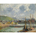 Maalauksen jäljennös Darse de Pêche ja Bassin Duquesne - Camille Pissarro, Dieppe