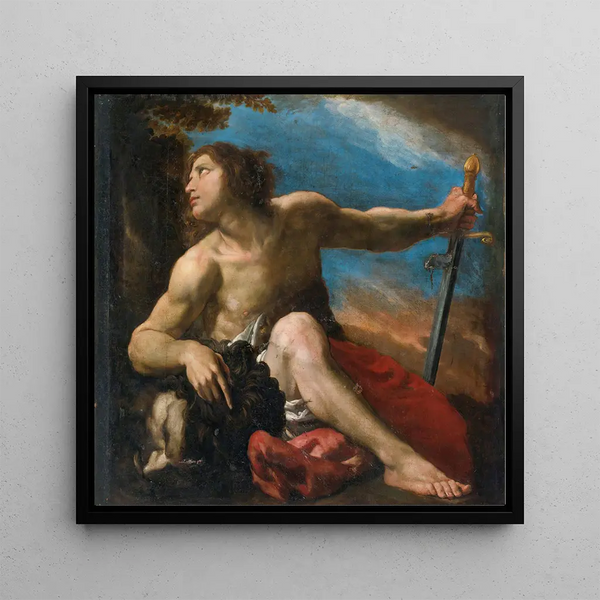David avec la tête de Goliath - Pier Francesco Mola
