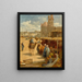 Un marché au Caire - David Bates — kehystetty taideteos seinällä