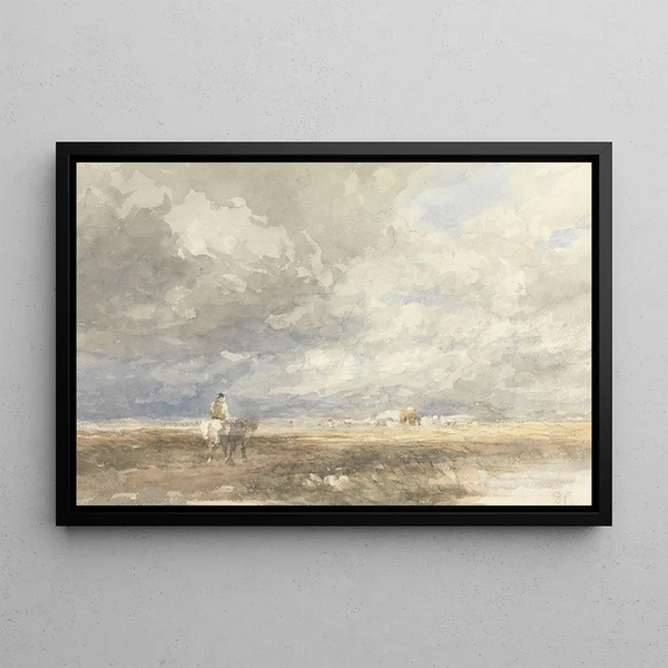 Matkalla heinäsuolle - David Cox — kehystetty taideteos seinällä