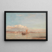 Greenwichin sairaalan maalaus Woolwich Reachistä - David Cox — kehystetty taideteos seinällä