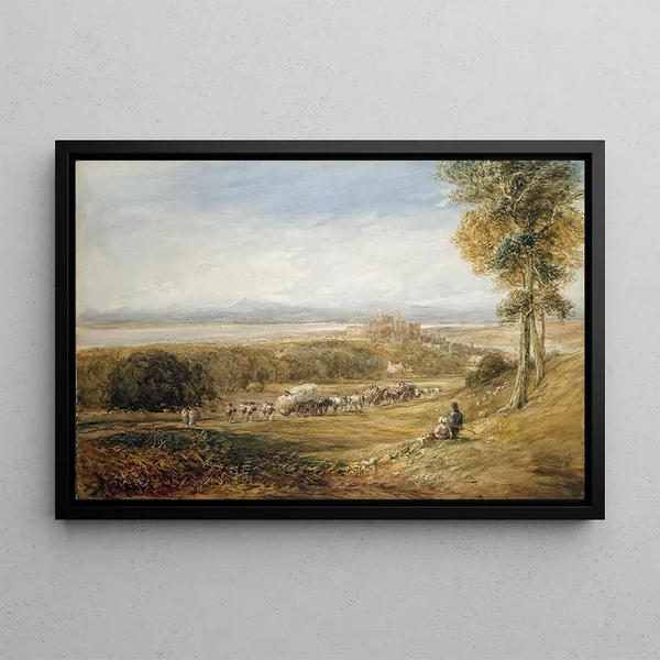 Lancaster-maalaus, rauha ja sota - David Cox — kehystetty taideteos seinällä