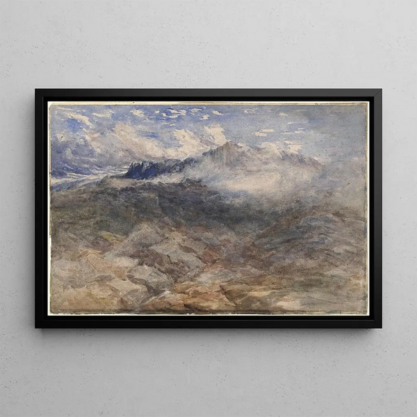 Cader Idrisin vuoristomaiseman maalaus - David Cox — kehystetty taideteos seinällä