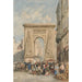 Maalauksen jäljennös Porte Saint-Denis -maalaus Pariisissa - David Cox