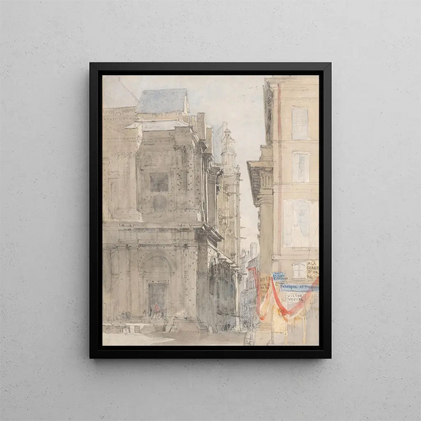 St Eustache Paris - David Cox — kehystetty taideteos seinällä