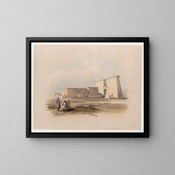 Dakke en Nubie, 14 novembre 1836 - David Roberts — kehystetty taideteos seinällä