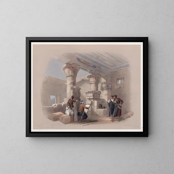 Dayr el-Medina, Thebes - David Roberts — kehystetty taideteos seinällä