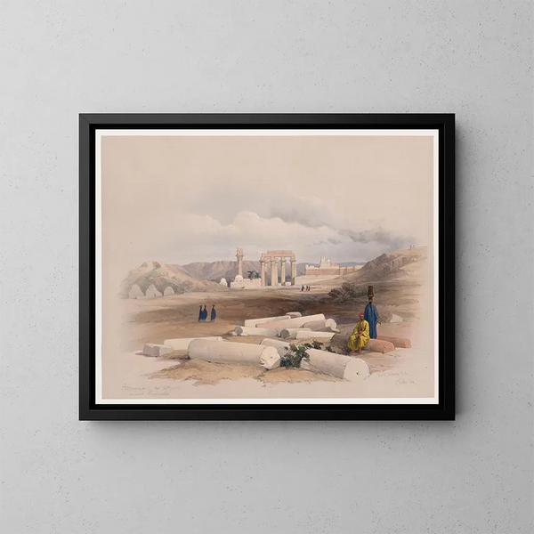 Hermont Armant vanha Hirmonthis, 26. marraskuuta 1838 - David Roberts — kehystetty taideteos seinällä