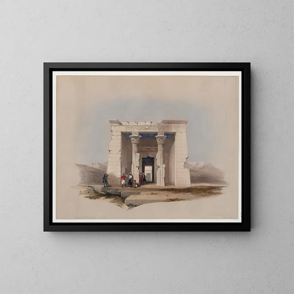 Temple de Dandour, Nubia - David Roberts — kehystetty taideteos seinällä