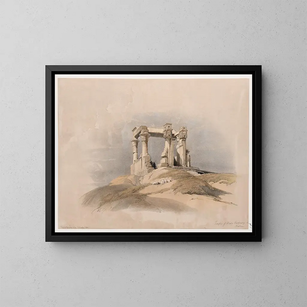 Temple de Wady Kardassy Qirts en Nubie - David Roberts — kehystetty taideteos seinällä