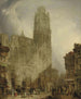 Notre-Dame de Rouenin katedraalin länsipäädyn julkisivusta - David Roberts — näkymä teoksesta