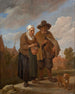 Vanha nainen, joka pitää tulipesää ja rullavirsuilla soittavaa - David Teniers — näkymä teoksesta