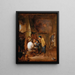 Un intérieur de taverne avec des rustres jouant aux cartes - David Teniers le Jeune — kehystetty taideteos seinällä