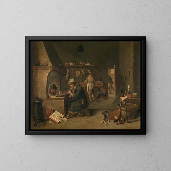 Alchimiste - David Teniers le Jeune — kehystetty taideteos seinällä