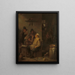 Mason savussa ystäviensä kanssa pubissa - David Teniers nuorempi — kehystetty taideteos seinällä