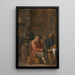 Maatilalaiset tupakoimassa majatalossa - David Teniers nuorempi — kehystetty taideteos seinällä