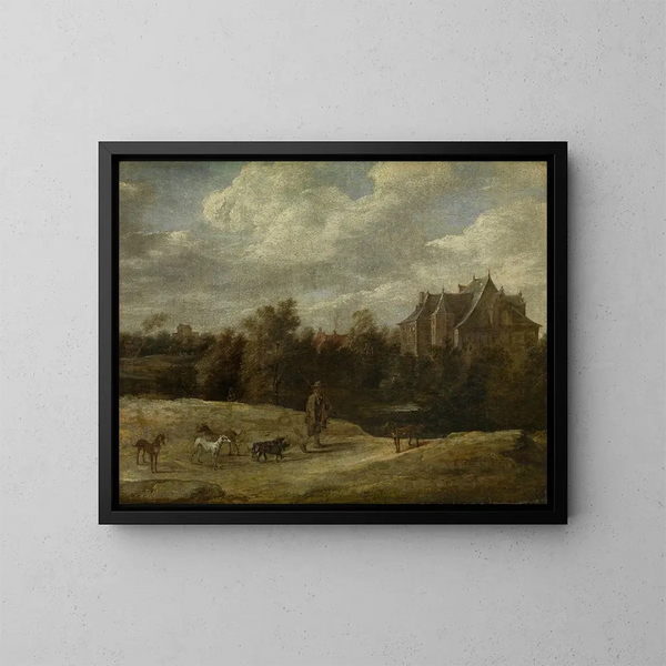 Paluu metsästykseen - David Teniers le Jeune — kehystetty taideteos seinällä