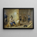Tupakoinnista majatalossa - David Teniers nuorempi — kehystetty taideteos seinällä