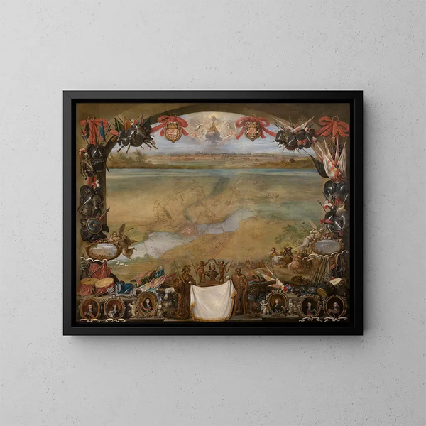 Valenciennesin kaupunki - David Teniers nuorempi — kehystetty taideteos seinällä