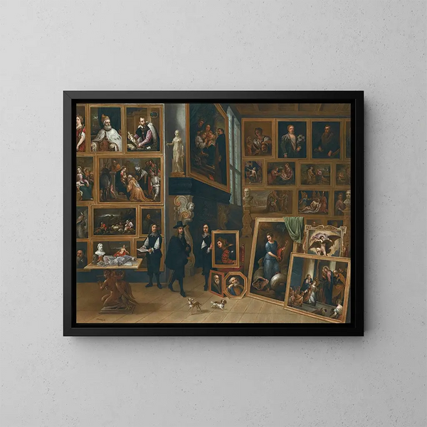 Keisari Leopold-Guillaume'n taidegalleria - David Teniers nuorempi — kehystetty taideteos seinällä